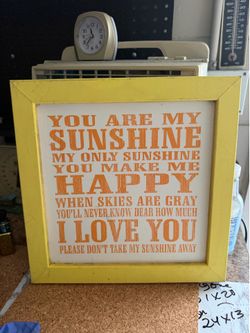 Vintage wood sign you are my sunshine