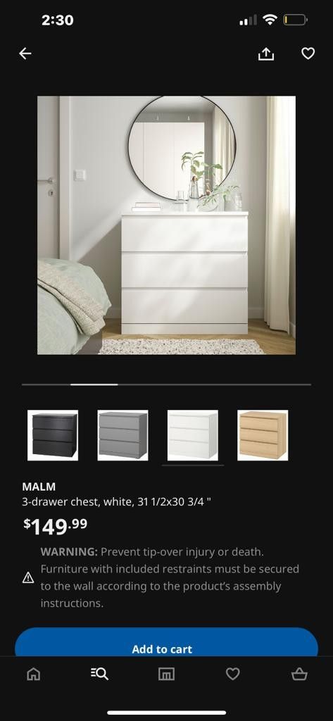 Malm 3 Drawer Chest In Collection Of 5
