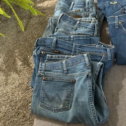 Men’s Wrangler Jeans. All Size 36 X 34. $15 To $30.