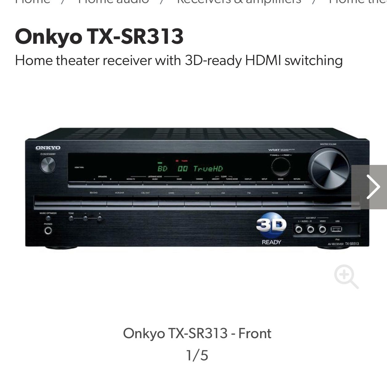 Onkyo TXSR313 Audio Stereo Receiver Home Theater for Sale in Seattle