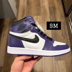 Jordan 1 ‘Court Purple’, 9M (check out my page🔥) 