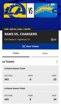 Rams vs Chargers