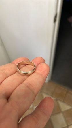 14k white ring