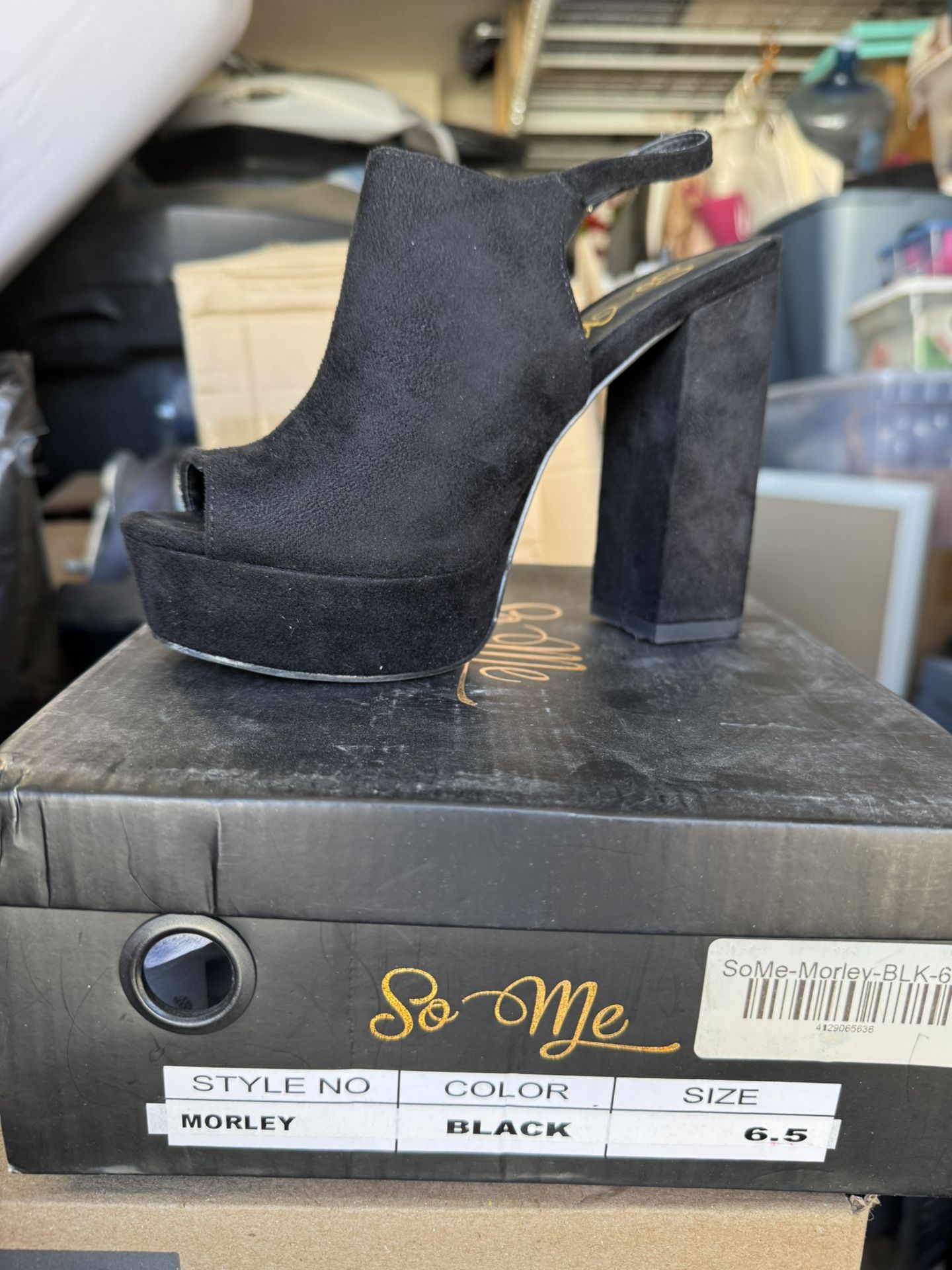 Black Sling Back heels