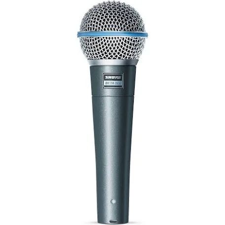 Shure BETA 58A Vocal Microphone - Single Element Supercardioid Dynamic Mic for Stage and Studio, Includes A25D Adjustable Stand Adapter