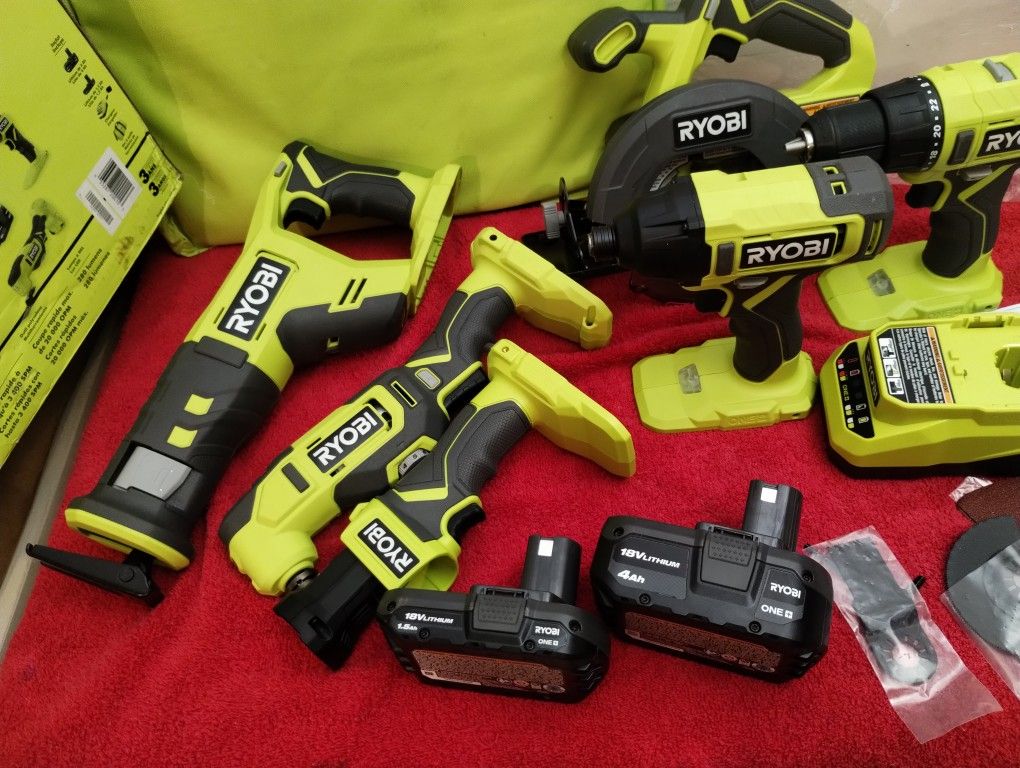 18 Volt Ryobi 6 Tools Combo Kit $200 Fijo