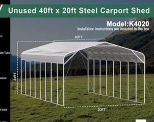 New 20x40 Metal Carport Barn Shed