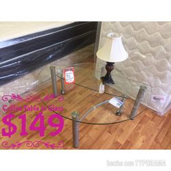 Coffee table in glass