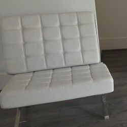 Leather White Chair 