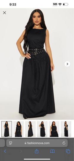 Fashion Nova Black maxi dress