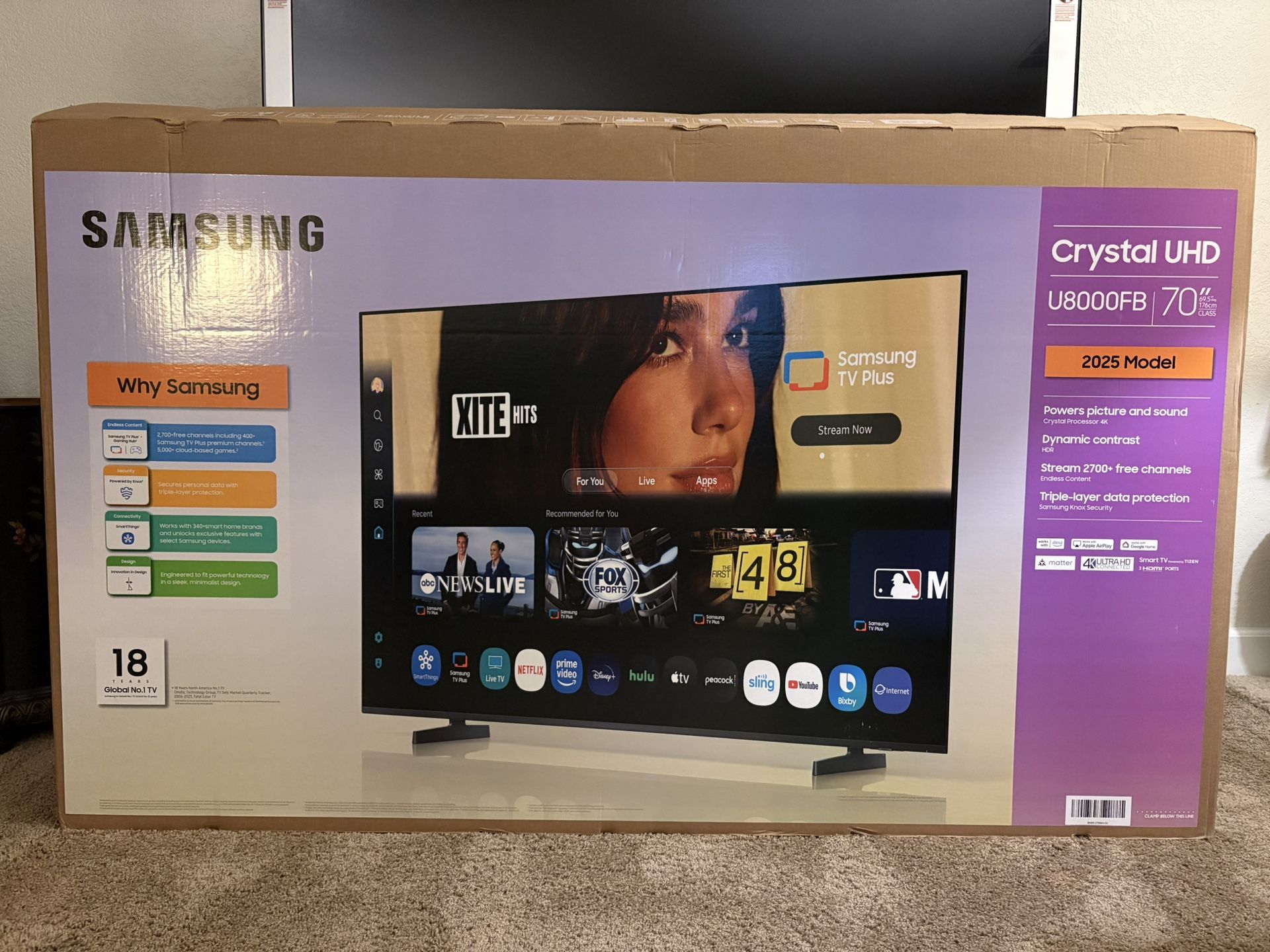 BRAND NEW 70” Samsung Smart TV - 2025 Model