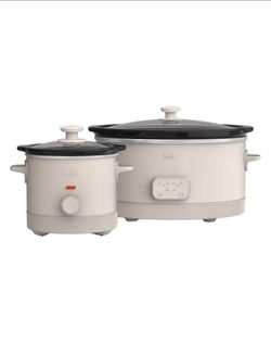 bella 6-quart Programmable Slow Cooker with Additional 2-quart Slow Cooker Set