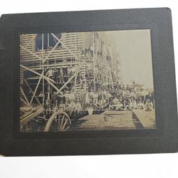 Vintage Photograph 1905 Construction Workers Venice Los Angeles California