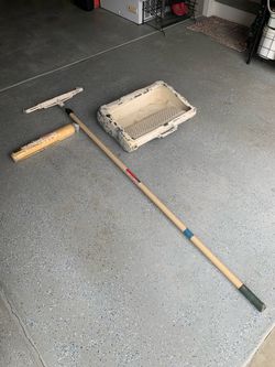 Large Paint Tray / 12’ Extension Pole / 18” Roller