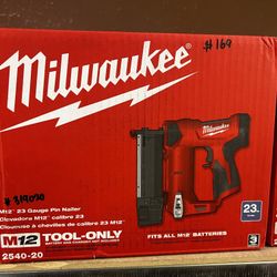 Milwaukee M12 23 Ga Pin Nailer Tool Only