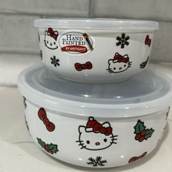 Hello Kitty Christmas Tupperware Set