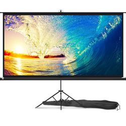 PropVue Projector Screen with Stand 100 inch - 16:9 HD with Tripod Screen Holder
