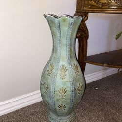 Tall Metal Vase