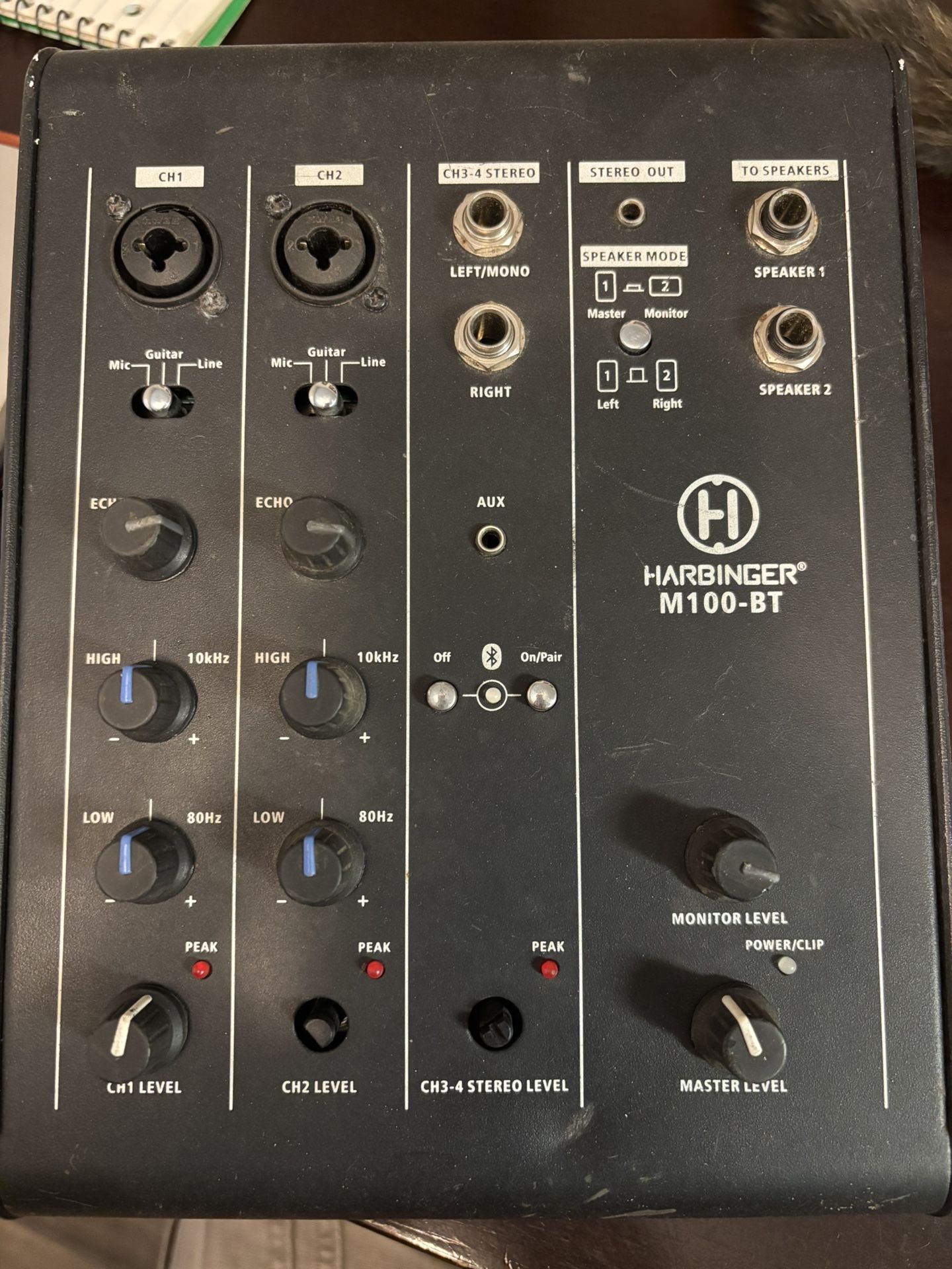Harbinger M100-BT Portable PA System MODULE ONLY, NO SPEAKERS