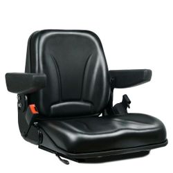 🆕 BRAND NEW Universal Forklift / Tractor / Excavator Seat w/ Safety Belt & Armrests
