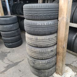 245 45 19 (4) high tread used tires FREE installation and balance