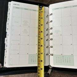 Black Leather Day Timer Organizer