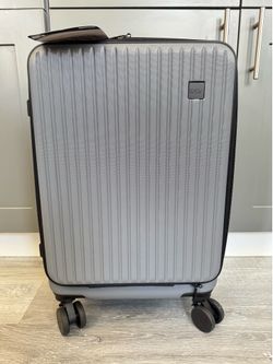 ¡FLY Quantum 20" Expandable Carry-on Hardside Top-Opening Luggage, Charcoal