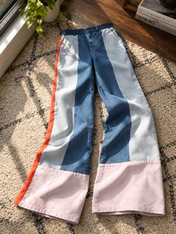 CELINE Size 38 - Color Block (Vintage) Wide Leg Pants