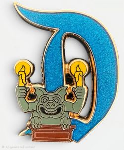 Disneyland Glitter D pin Haunted Mansion