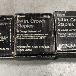 1/4” Crown Staples 18” Galvanized