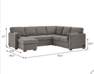 Coddle Luke Sleeper Sectional Sofa