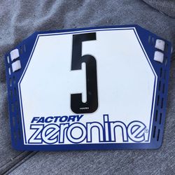 Vintage BMX , Early Zeronine Number Plate , First Generation Air Flow , Factory , Hard Plastic , 4pcs Of Velcro , Located In LaHabra Ca