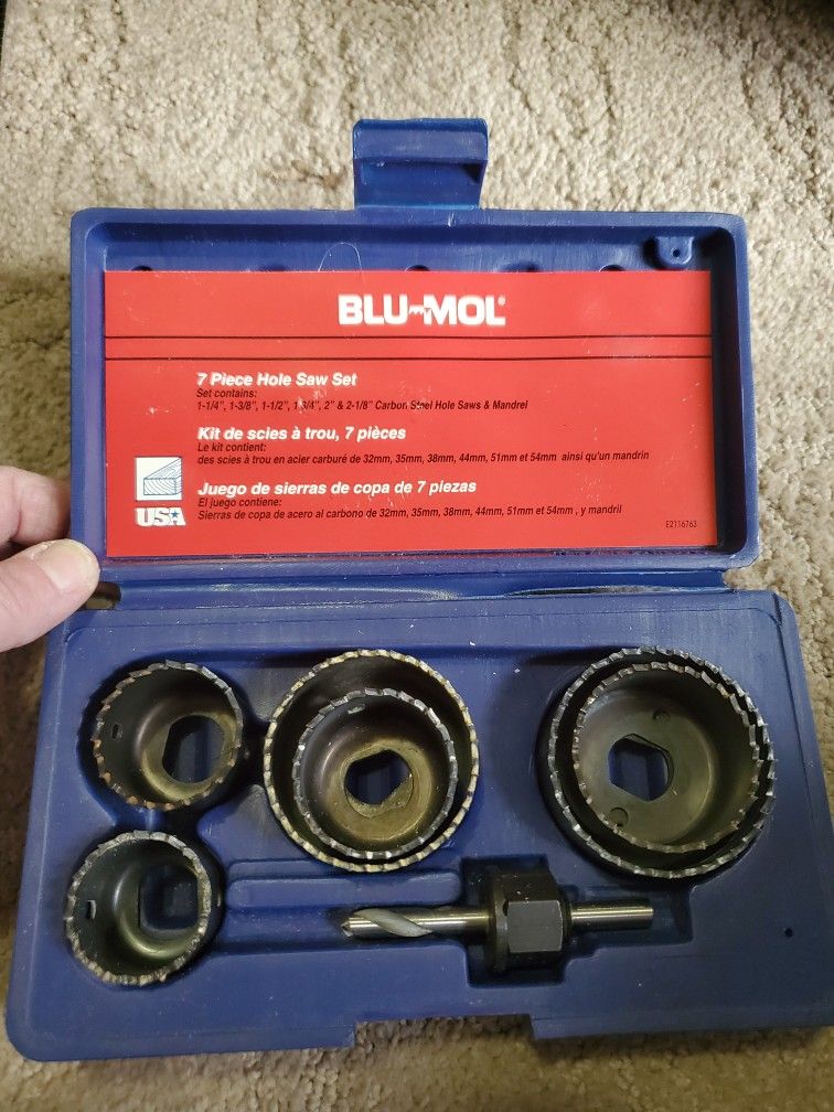 BLU-MOL  7 Piece Hole Saw Set