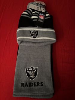 Raiders beanie and scarf set