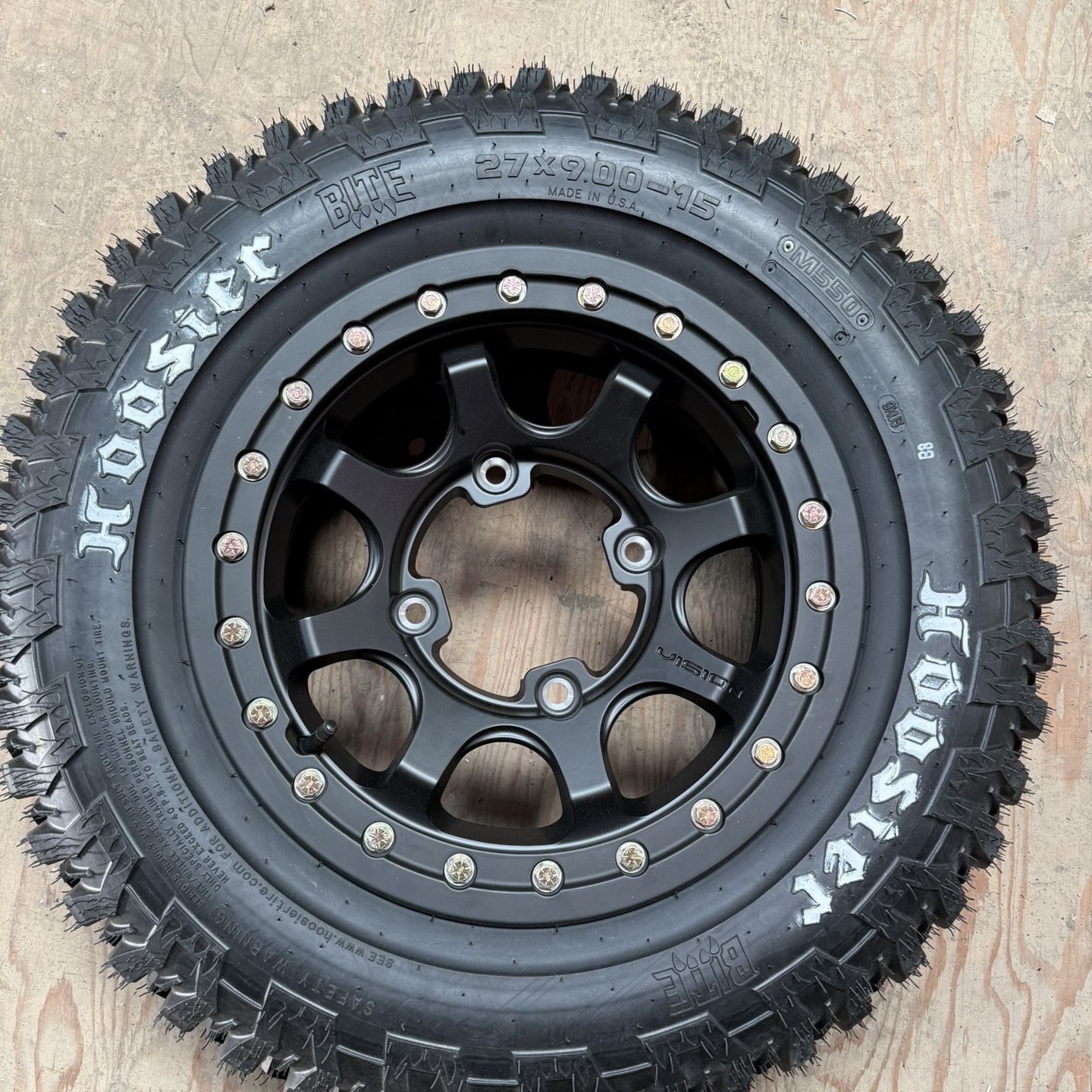 Vision Wheels Rzr 15 Inch Vision Wheels Polaris Rzr With Hoosier Bites for Sale in ...