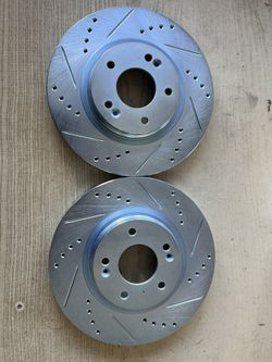 Kia Niro EV 19-20-21-22 Front Drill Slot Rotors Brake Pads