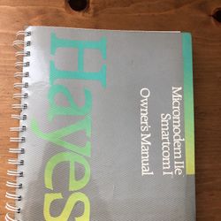 Vintage HAYES Micromodem IIe Smartcom I  Manual plus disk 
