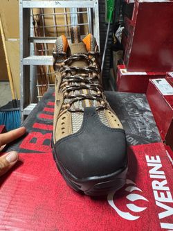 Steel toe construction boots #8 extra wide $88