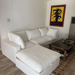 Cloud couch with chaise (white)
