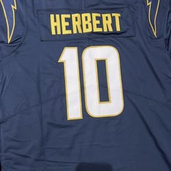 Chargers Herbert Navy Blue Jerseys NFL #10 Los Angeles