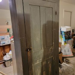 Vintage Antique Primitive Door Cabinet 