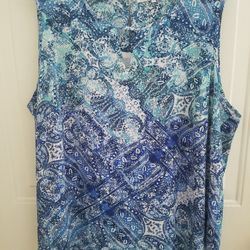 2X Violet Claire Flowy Top