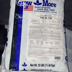 4 Bags Of Grow More 18-6-18 Fertilizer 