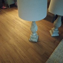 Ethan Allen Swirl Column Lamps