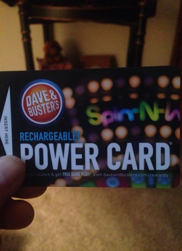 Dave and Busters Power Card