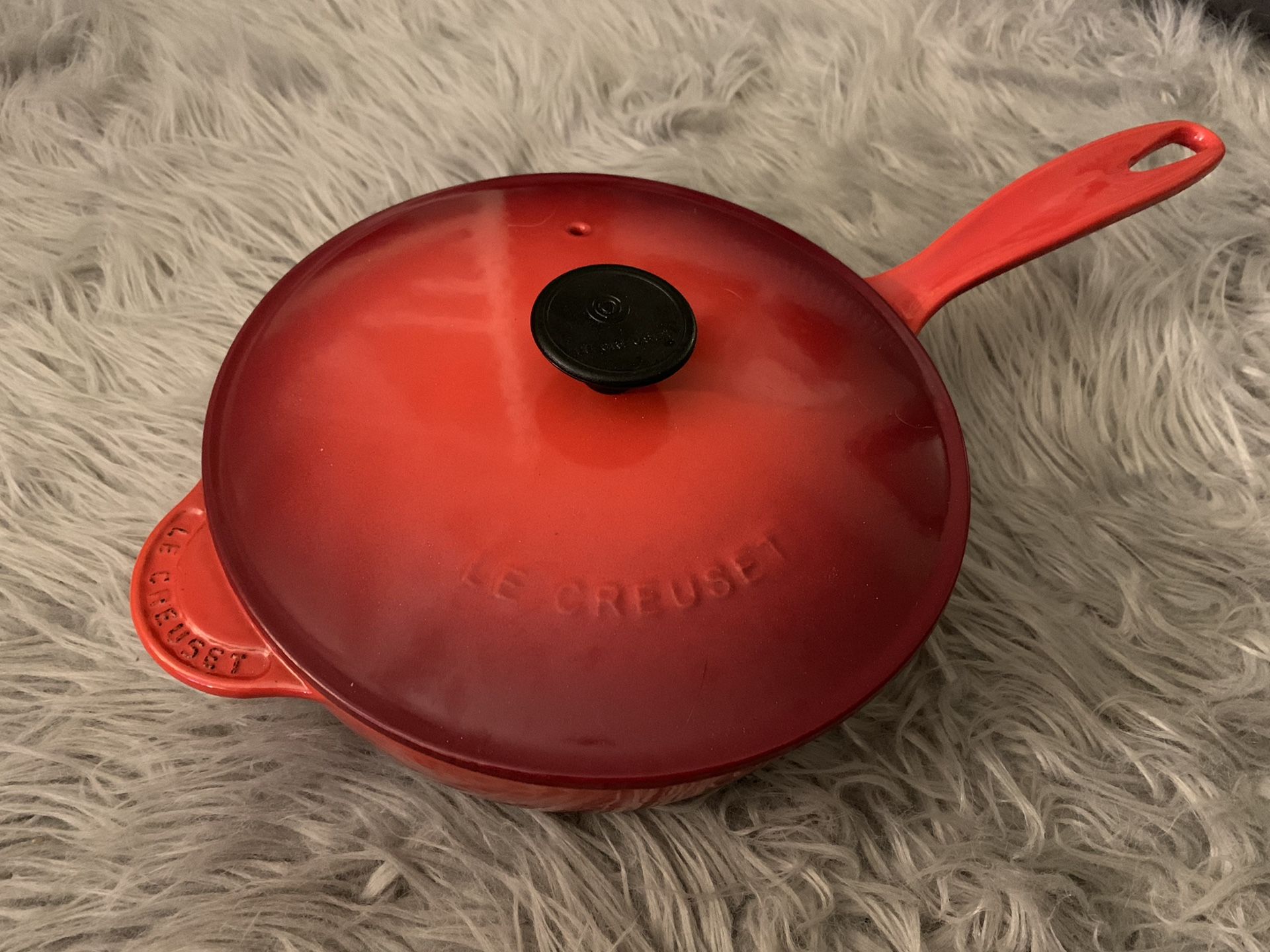 Le Creuset Enameled Cast-Iron 2-1/4-Quart Saucier Pan, Cerise (Cherry Red)