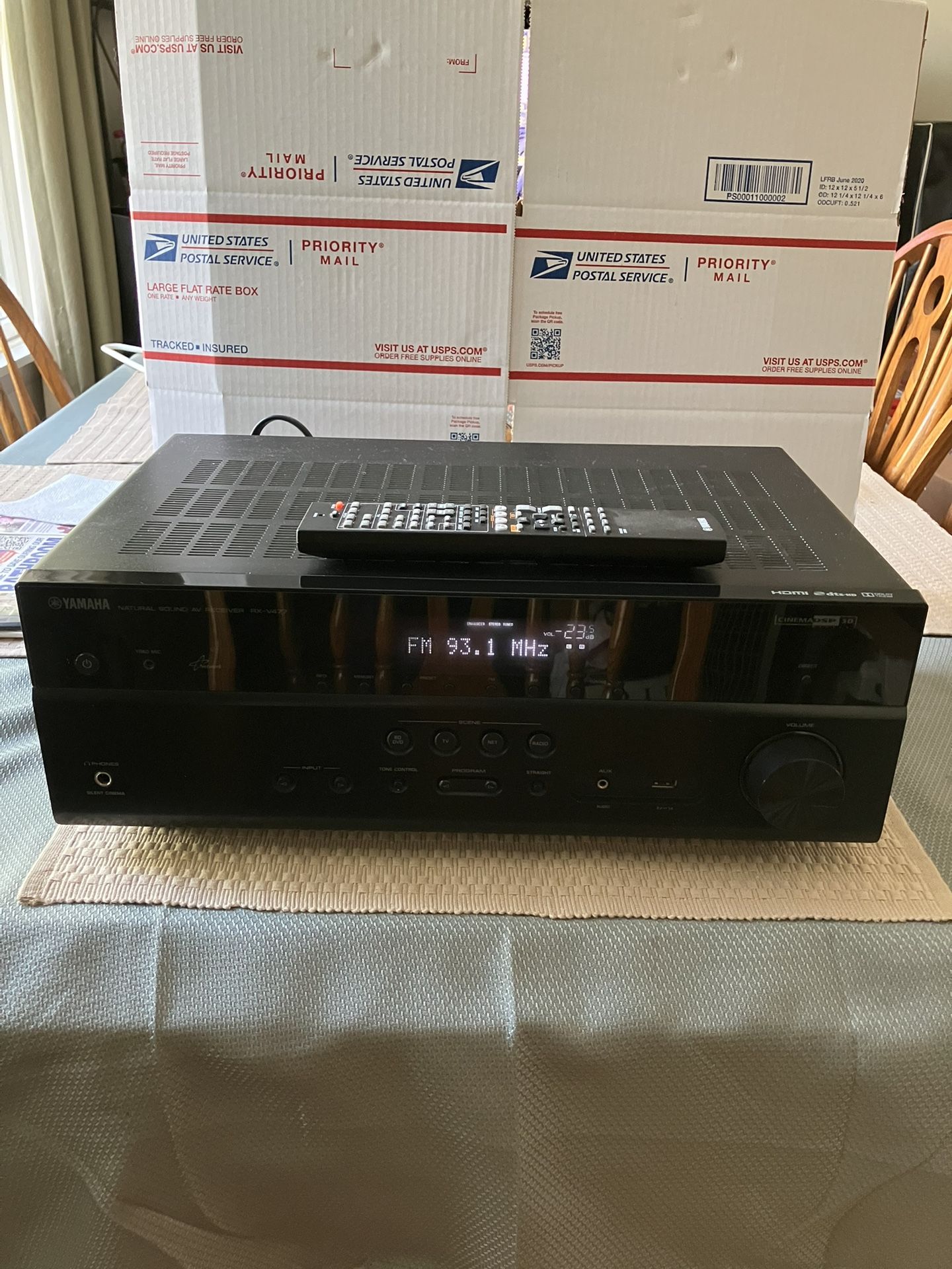 Yamaha RX-V477 AV Receiver With Remote