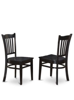 9 East West Furniture Groton Dining Chairs with Wooden Seats