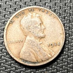 1925 Lincoln Wheat Cent Penny Coin 