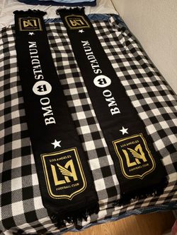 Los Angeles Football Club Supporter Scarf Set Mens Black Gold MLS Soccer BMO Stadium